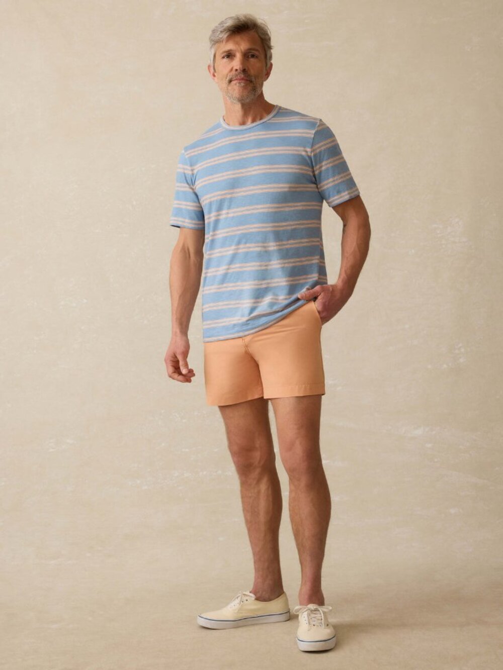 Faherty Men's Peach Drawstring Hybrid Shorts All Day Short (7") Sierra